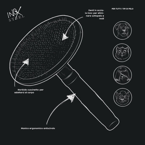 Brosse carde Barbershop pour chiens – Croci