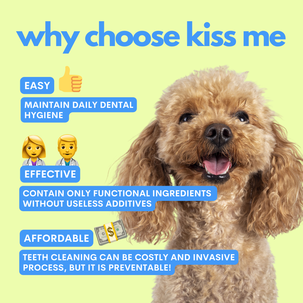 Kiss Me - Natuurlijke tandenspray tegen slechte adem voor honden