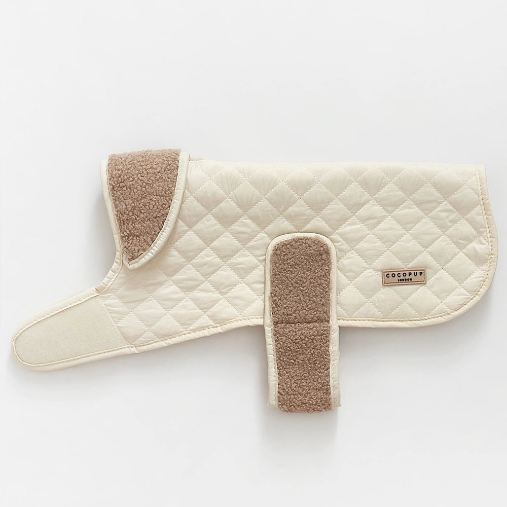 Luxe Quilted Dog Coat – Midnight Black | Cocker Spaniel