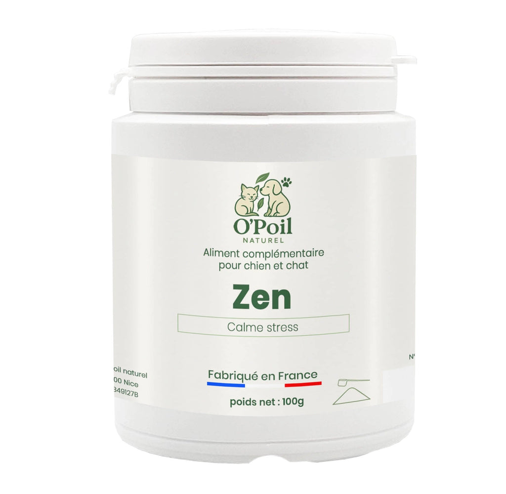 Poudre Calmante Zen pour Chiens et Chats — Soutien Naturel contre le Stress et l'Anxiété